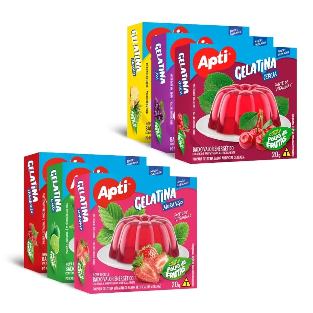 GELATINA EM PÓ 20G APTI SABORES