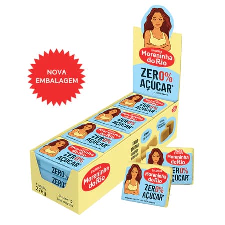 Paçoca Moreninha do Rio Tradiçional Zero Açúcar C/12