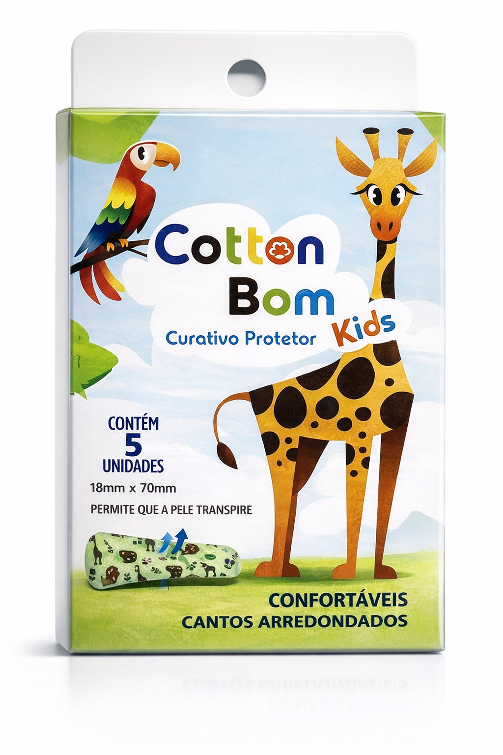 CURATIVO PROTETOR COTTON BOM KIDS COM 5 UNIDADES 