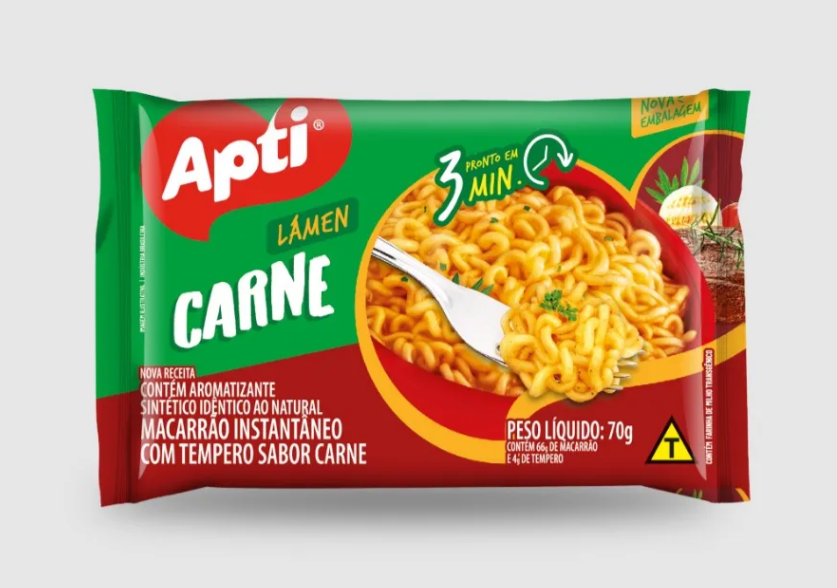MACARRÃO INSTANTÂNEO APTI SABOR CARNE 70G 