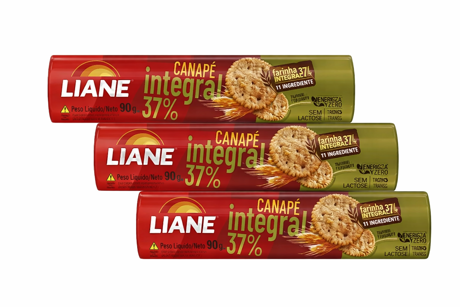 BISCOITO CANAPÉ INTEGRAL SEM LACTOSE LIANE 90G
