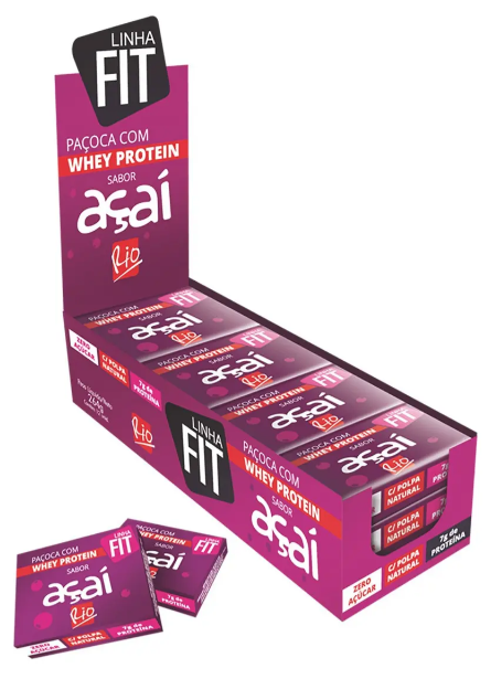 PAÇOCA COM WHEY PROTEIN ZERO ACUCAR RIO SABOR ACAI 264G