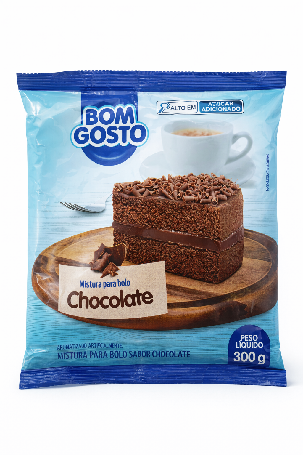 MISTURA PARA BOLO SABOR CHOCOLATE 300G BOM GOSTO