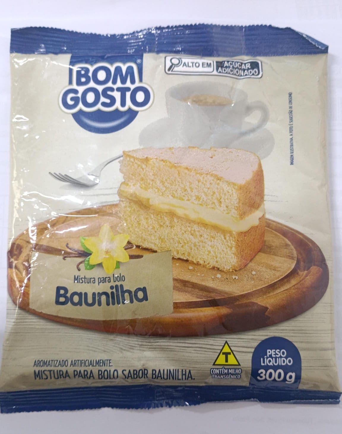 MISTURA PARA BOLO SABOR BAUNILHA 300G BOM GOSTO