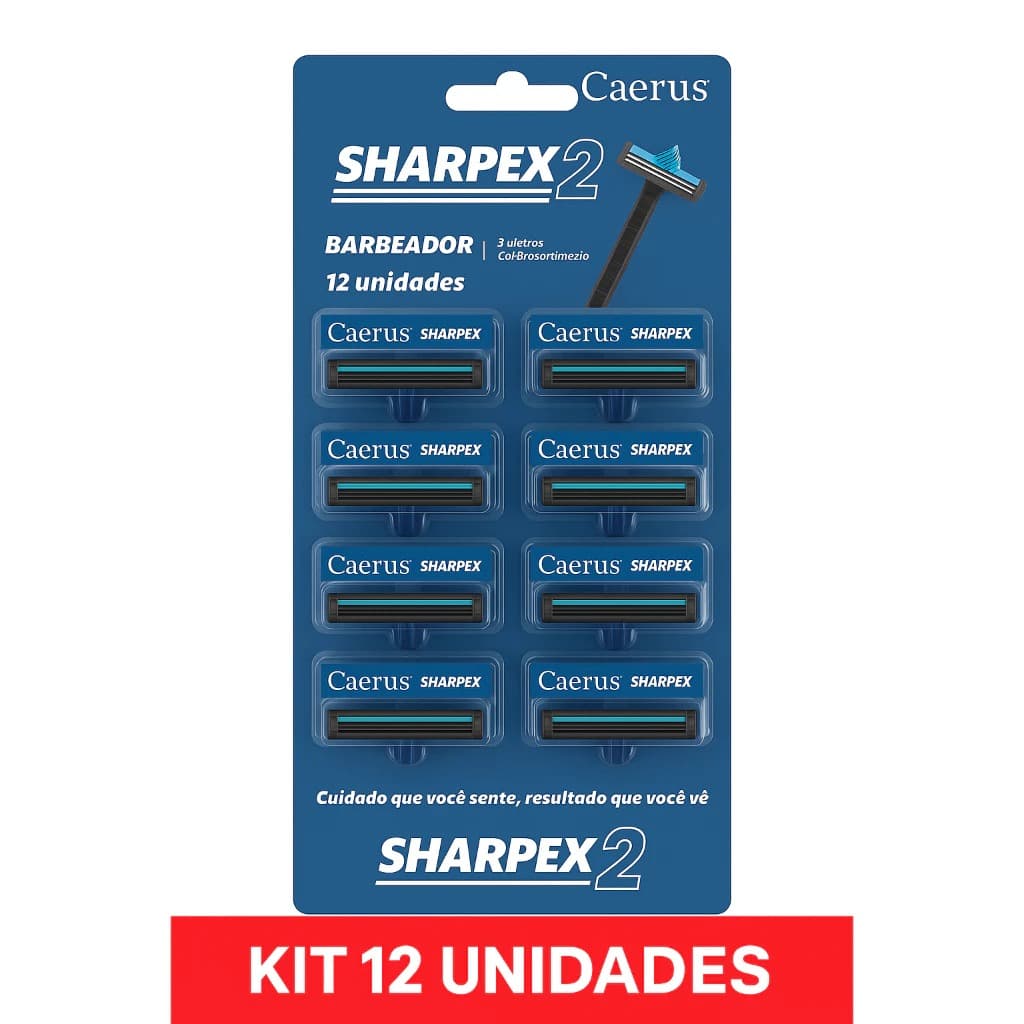 BARBEADOR CAERUS SHARPEX  2 COM 12 UNIDADES 