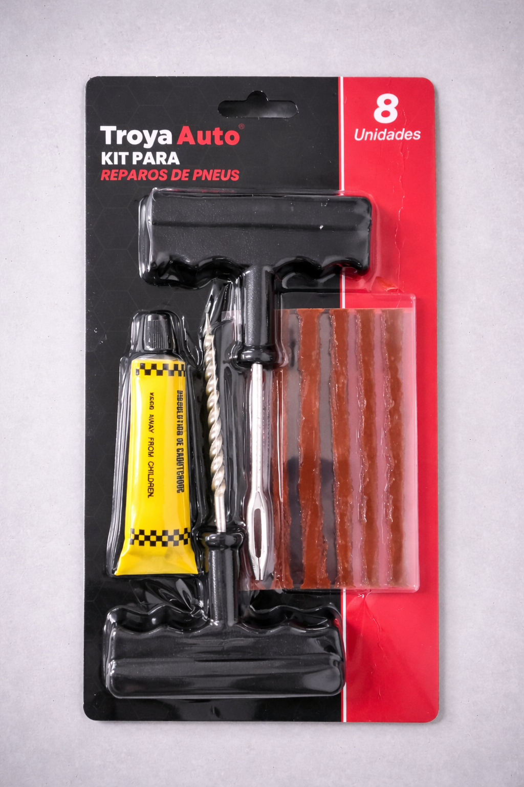 KIT PARA REPARO PNEUS 8 UNIDADES TROYA AUTO
