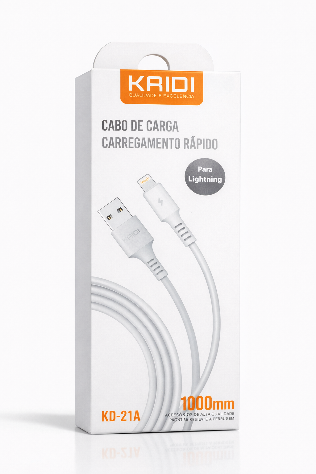 CABO CARREGAMENTO RÁPIDO LIGHTNING KAIDI KD-21C