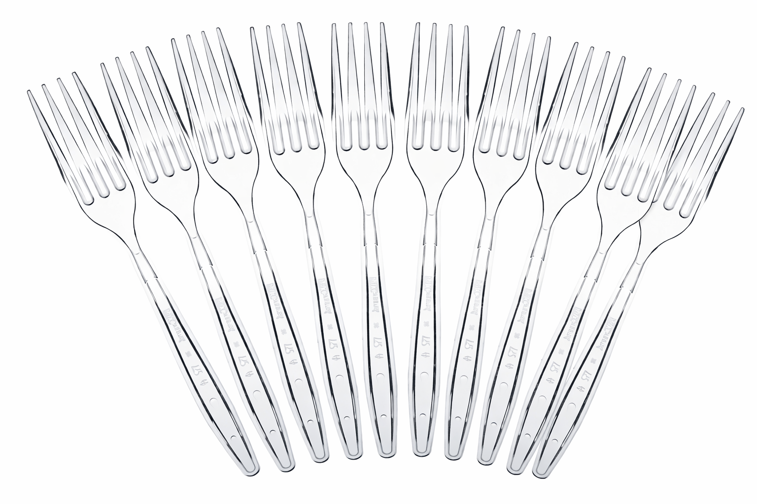 GARFO PARA REFEIÇÃO TRANSPARENTE COM 25 UNIDADES 