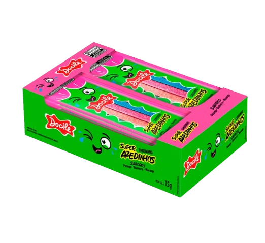 CANUDINHO SABORES SORTIDOS SUPER ACIDO 12 UNIDADES DOCILE