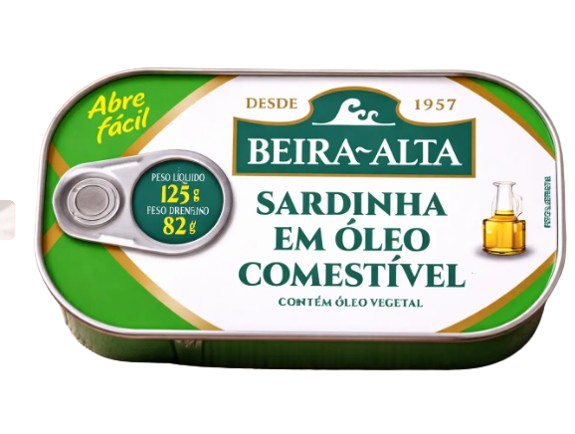 SARDINHA EM ÓLEO COMESTIVEL BEIRA ALTA 125G