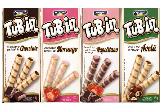BISCOITO WAFER RECHEADO TUB IN 45G SABORES