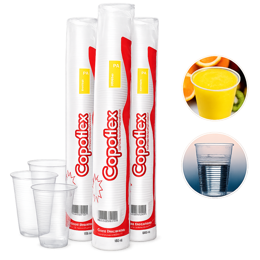 Copo descartável com 100un Fonplast