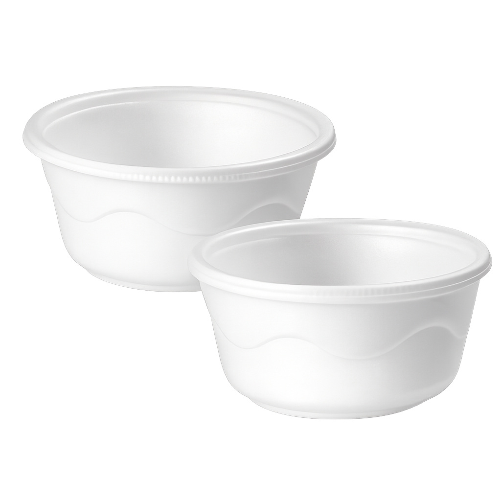 Cumbuca Isopor Térmico 300/500ml 100 Unidades Descartável com Alta Resistência