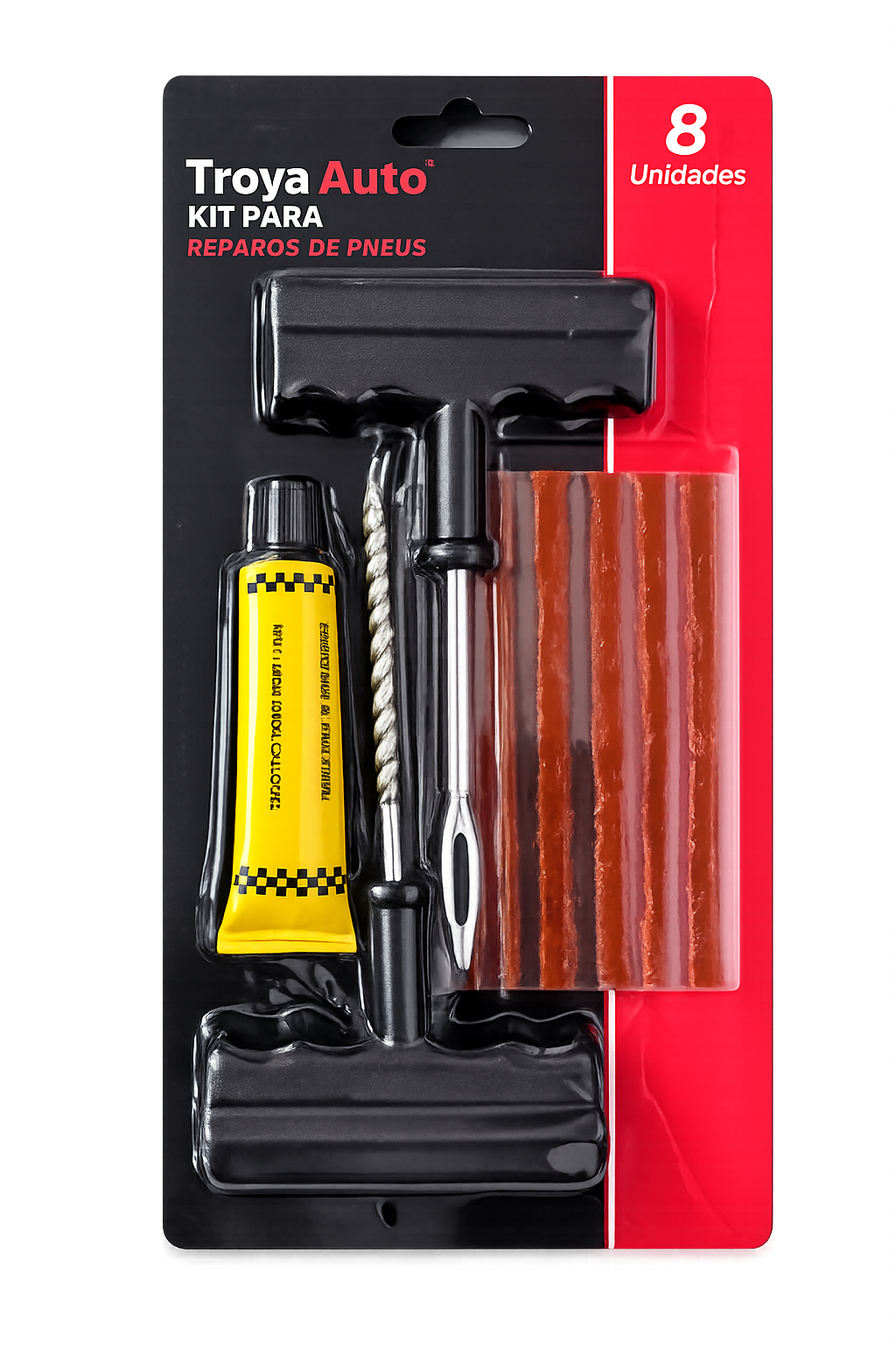 Kit para reparo pneus 8 un Troya Auto